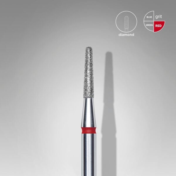 Staleks Expert Elmas Freze, Kesik Koni, Kırmızı, Çap 1,8 mm, Çalışma Kısmı 8 mm