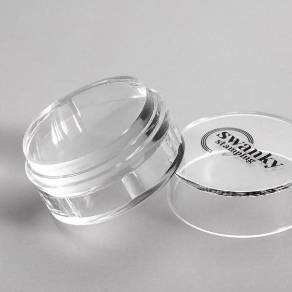 Swanky Stamping Silikon Şeffaf Yuvarlak Stamper (4cm )