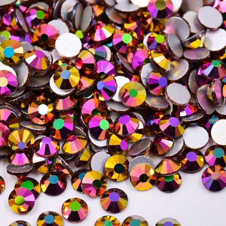 Taş Straz Gold Rainbow Karışık Boy ss3-ss10 100 Adet