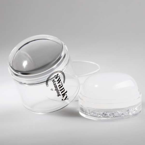 Swanky Stamping Çift Silikonlu Yüvarlak Şeffaf Kapaklı Yüksek Stamper (4cm)