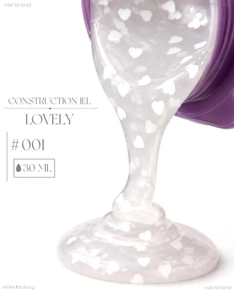 Viola Beauty Construction Gel Lovely #0001 - Orta Akışkan Kıvamlı Kalpli Jel 30 ml
