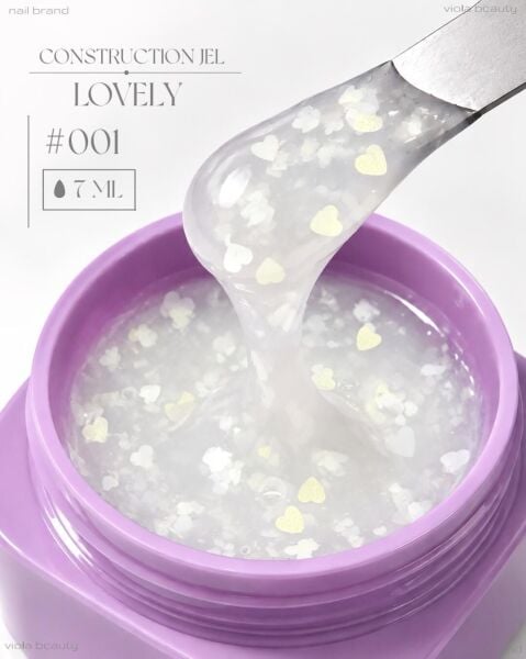 Viola Beauty Construction Gel Lovely #0001 - Orta Akışkan Kıvamlı Kalpli Jel 7 ml