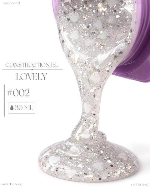 Viola Beauty Construction Gel Lovely #0002 - Orta Akışkan Kıvamlı Kalpli Jel 30 ml
