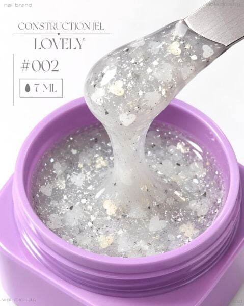Viola Beauty Construction Gel Lovely #0002 - Orta Akışkan Kıvamlı Kalpli Jel 7 ml