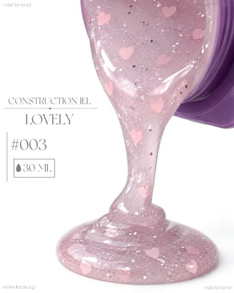 Viola Beauty Construction Gel Lovely #0003 - Orta Akışkan Kıvamlı Kalpli Jel 30 ml
