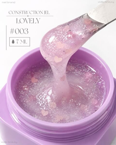 Viola Beauty Construction Gel Lovely #0003 - Orta Akışkan Kıvamlı Kalpli Jel 7 ml
