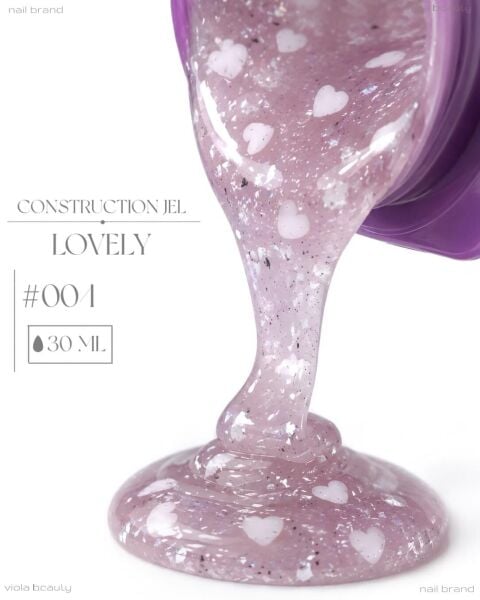 Viola Beauty Construction Gel Lovely #0004 - Orta Akışkan Kıvamlı Kalpli Jel 30 ml