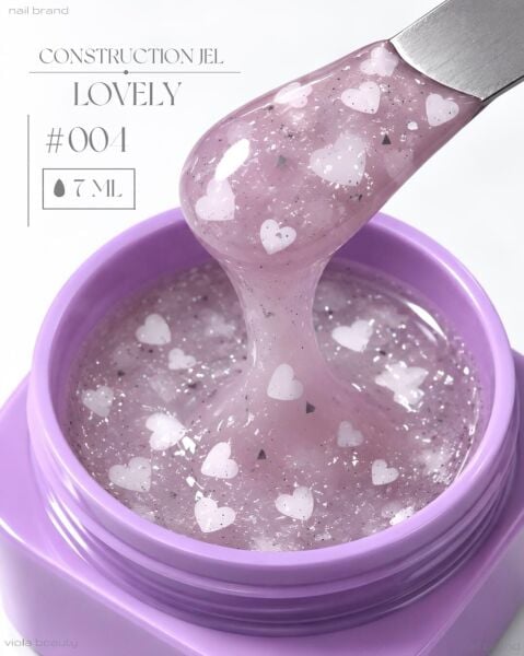Viola Beauty Construction Gel Lovely #0004 - Orta Akışkan Kıvamlı Kalpli Jel 7 ml