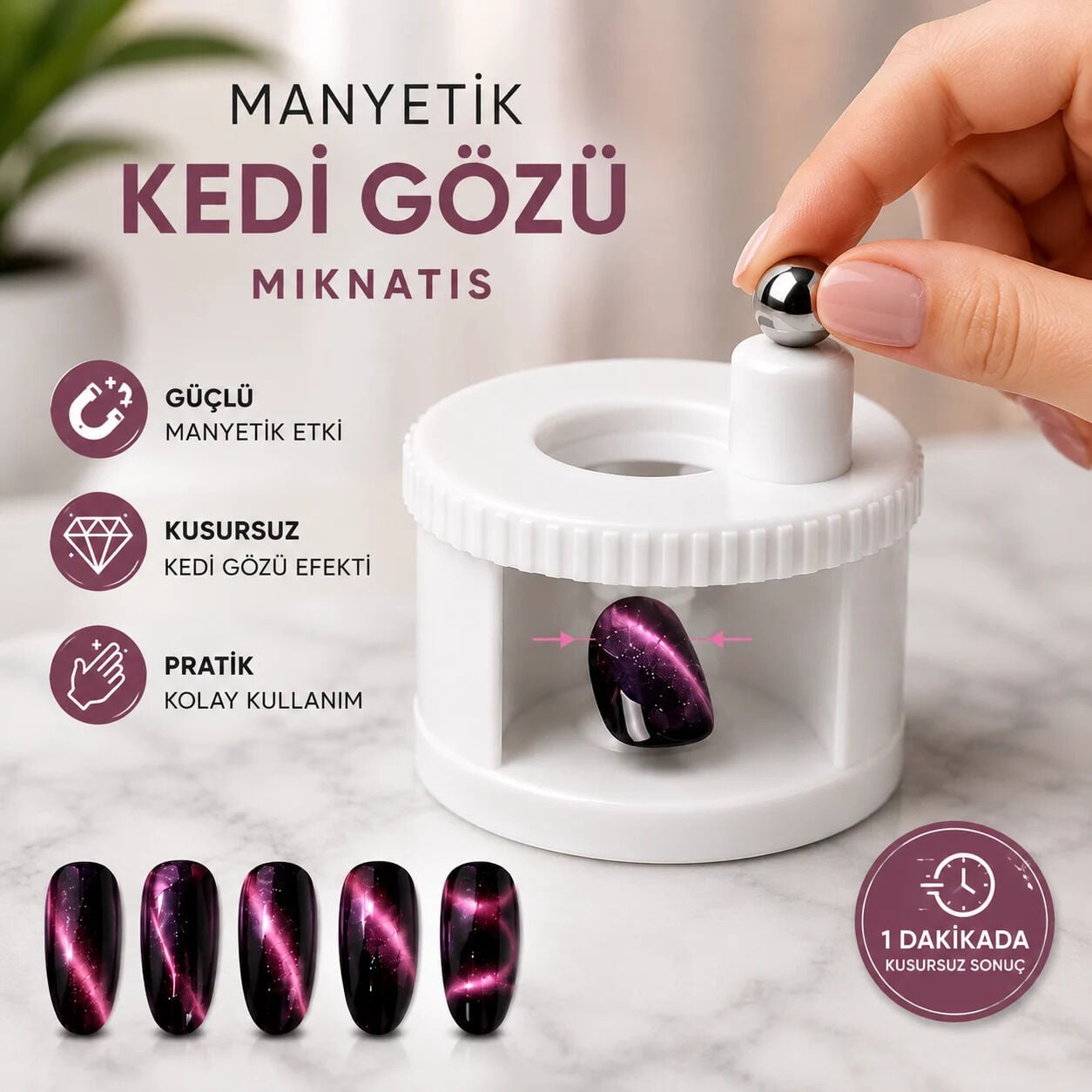 Viola Beauty Cat Eye Mıknatıs 360°