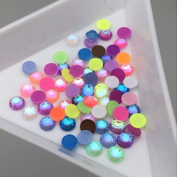 Taş Straz Neon Karışık Renkler ss8 100 Adet