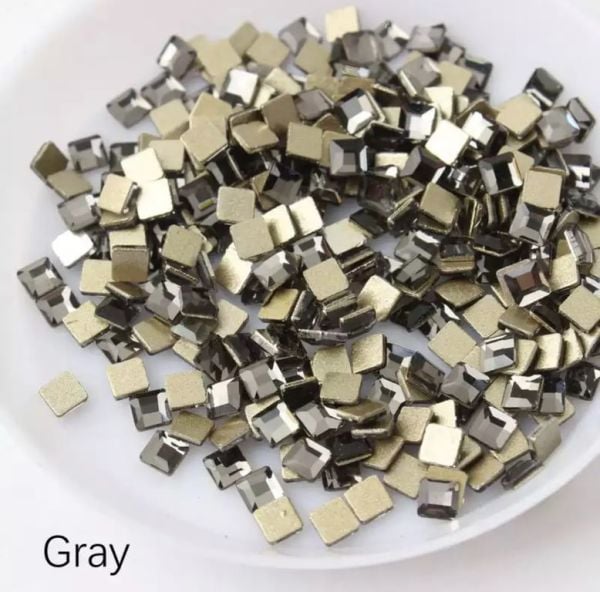 Taş Kare Grey 3mm 4 Adet