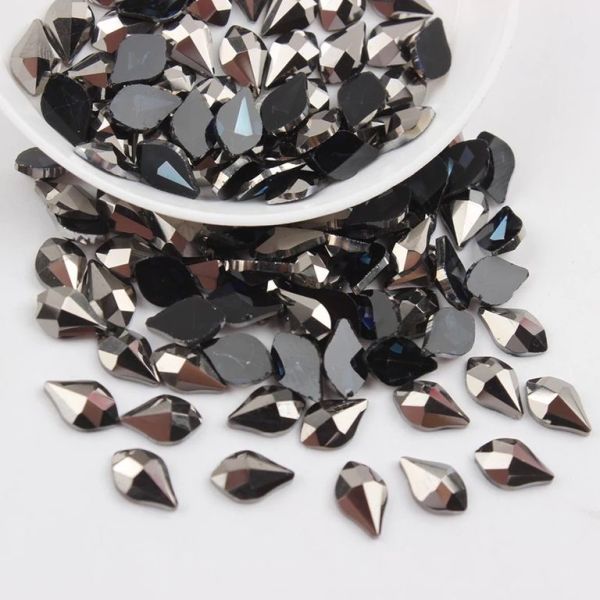 Taş Damla Alev Hematite 5*8mm 2 Adet
