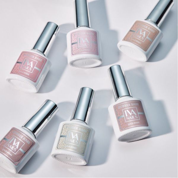 İva Nails Camouflage Rubber Base Gold Stars №5 (8ml)