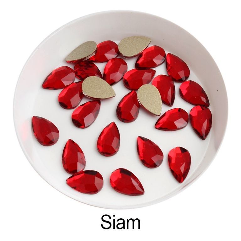 Taş Damla Siam 5*8mm 2 Adet