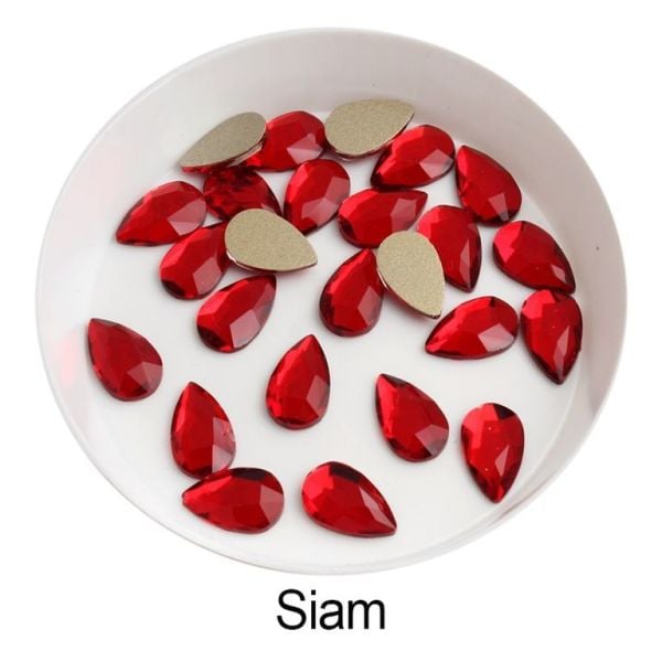 Taş Damla Siam 5*8mm 2 Adet