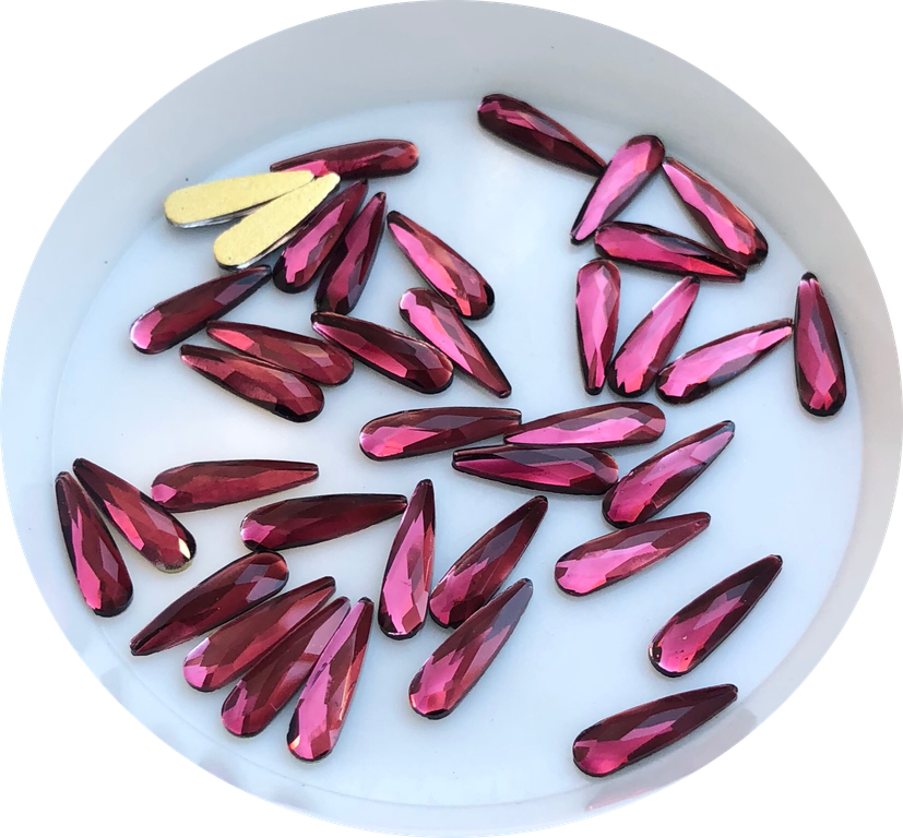 Taş Damla Amethyst 3*10mm 2 Adet