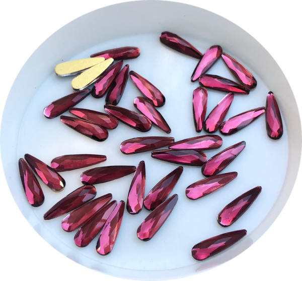 Taş Damla Amethyst 3*10mm 2 Adet