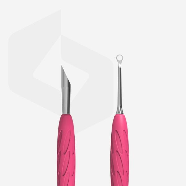 Staleks ''Gummy'' UNIQ 11 Type 2 Silikon Saplı Tırnak Eti İtici (Yamuk İtici + Halka)