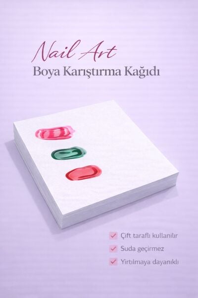 Viola Beauty Nail Art Boya Karıştırma Kağıdı - (50'li)
