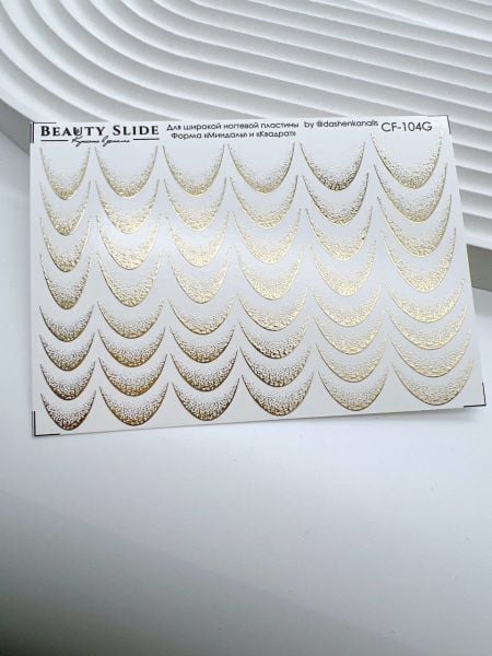 French Su Transferi Sticker CF-104G Geniş Badem ve Kare Tırnaklar İçin Uygundur