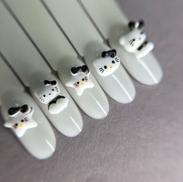 Zoo 1868 3D Hello Kitty 5 Adet Çeşitli Renk