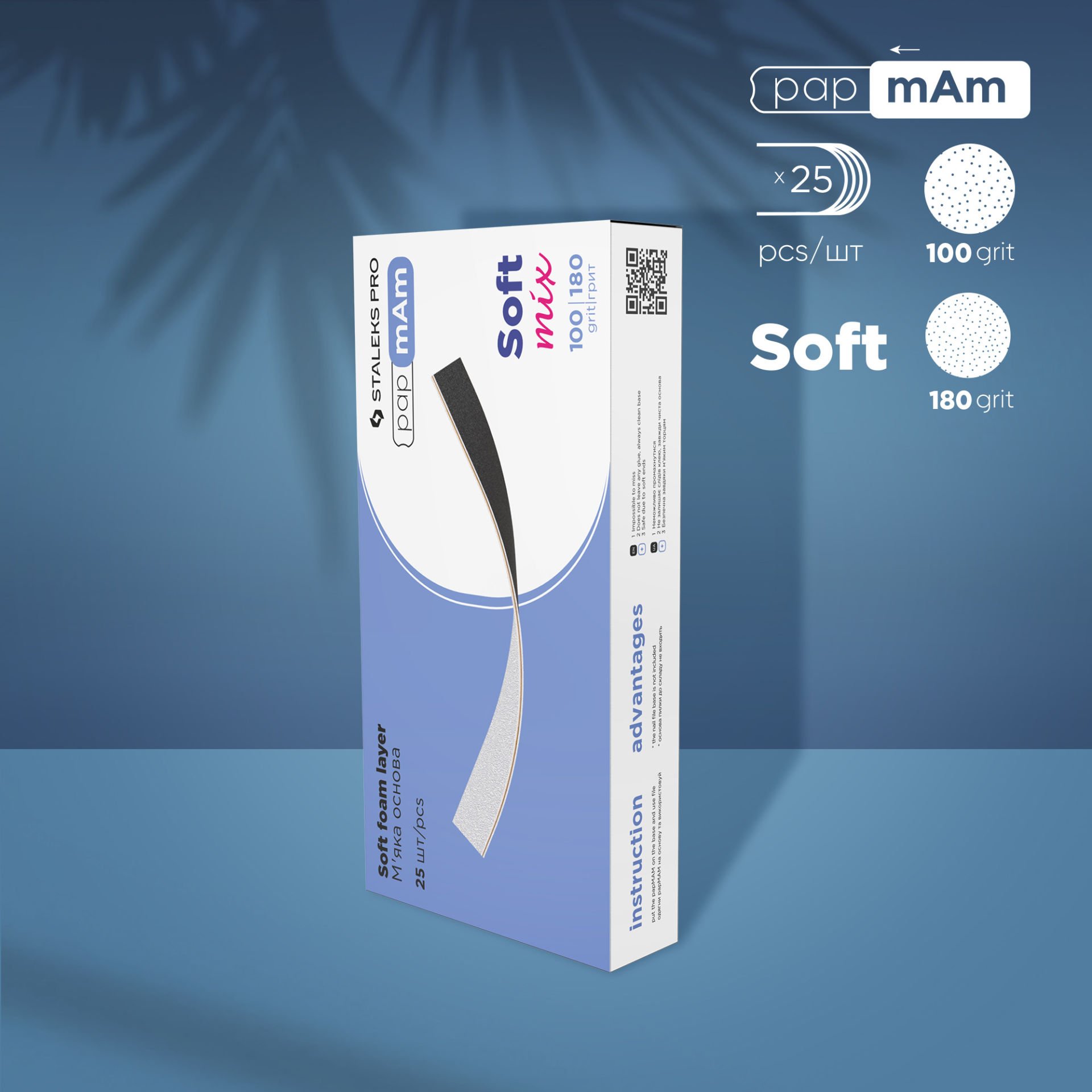Staleks Expert Yedek PapmAm Mix Çift Taraflı Törpüler, 100/180 Grit (25 Adet)