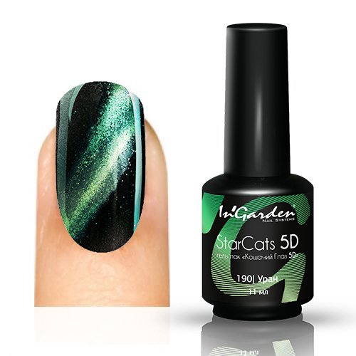 In'Garden Kalıcı Oje Kedi Gözü 5D 190 Uranyum (11ml)