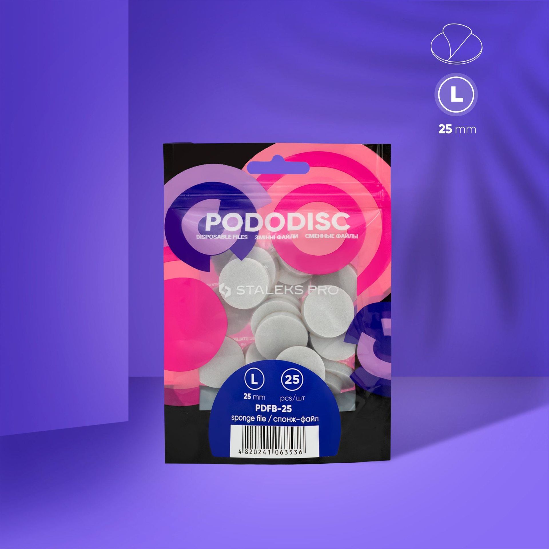 Staleks Pro Pododisc L Pedikür Disk İçin Sünger Törpüler (25 Adet)