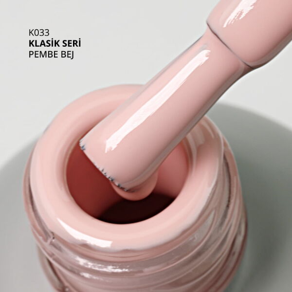 Momo Professional Klasik Seri Kalıcı Oje K033 Pembe Bej (14ml)