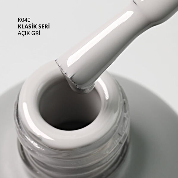 Momo Professional Klasik Seri Kalıcı Oje K040 Açık Gri (14ml)