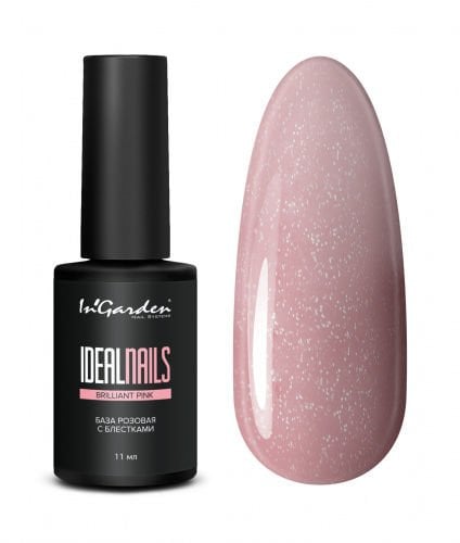 In'Garden Kauçuk/Rubber Base Coat Brilliant Pink (11ml) (Kamuflaj Simli Pembe)