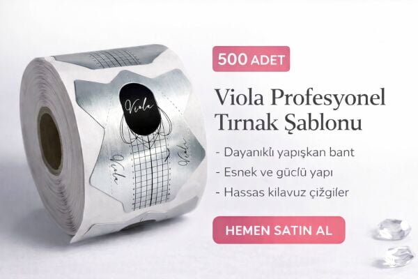 Viola Beauty Gri Protez Tırnak Şablonu 500 adet
