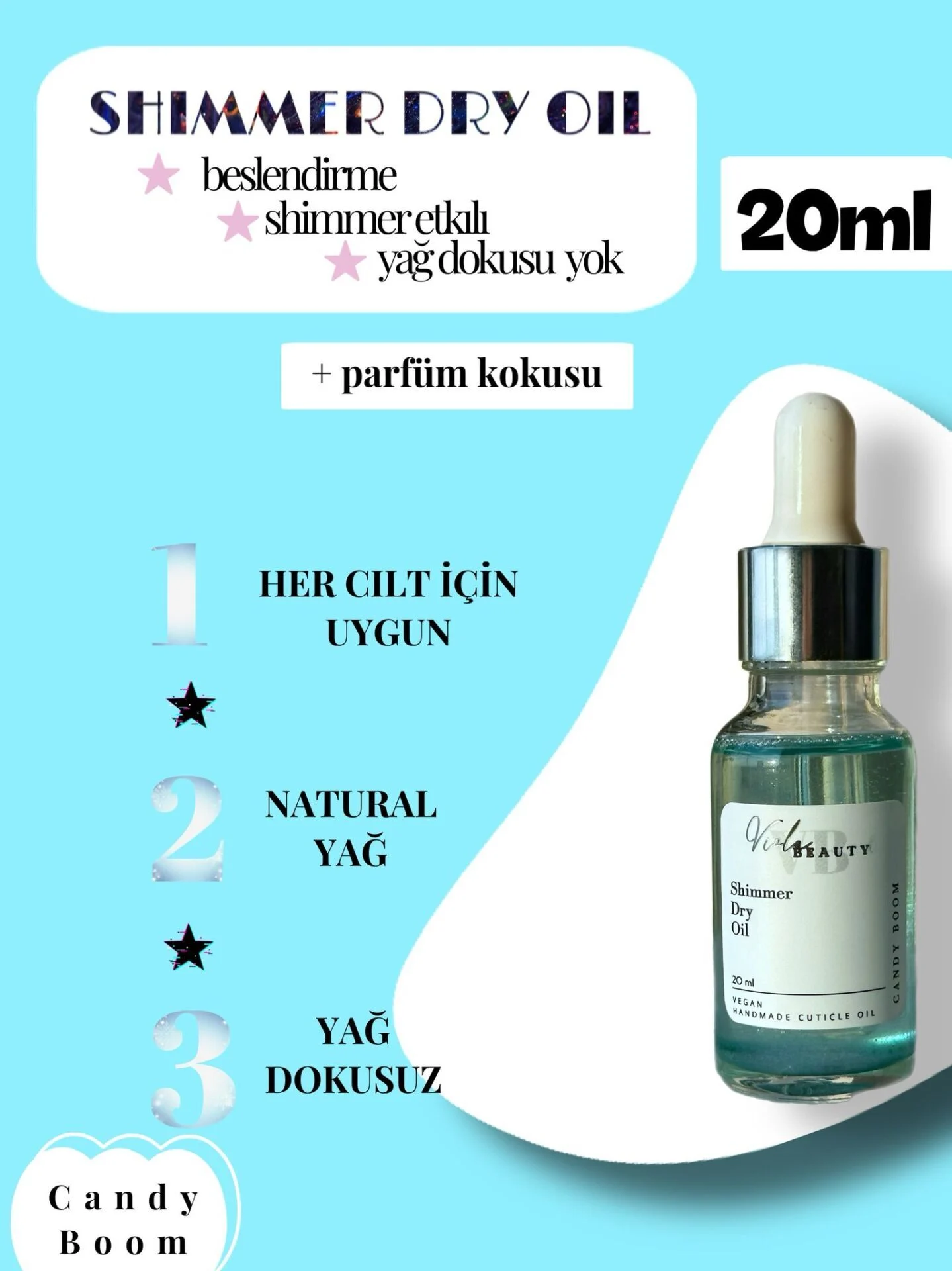 Viola Beauty Kuru Yağ #Candy Boom 20ML-Shimmer Dry Oil