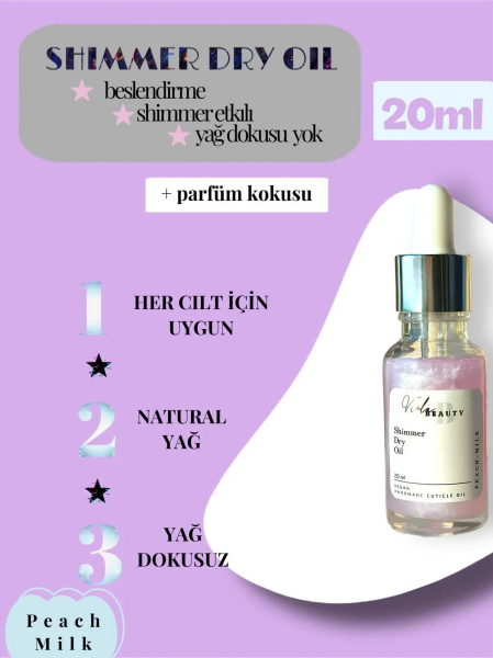 Viola Beauty Kuru Yağ #Peach Milk 20ML-Shimmer Dry Oil
