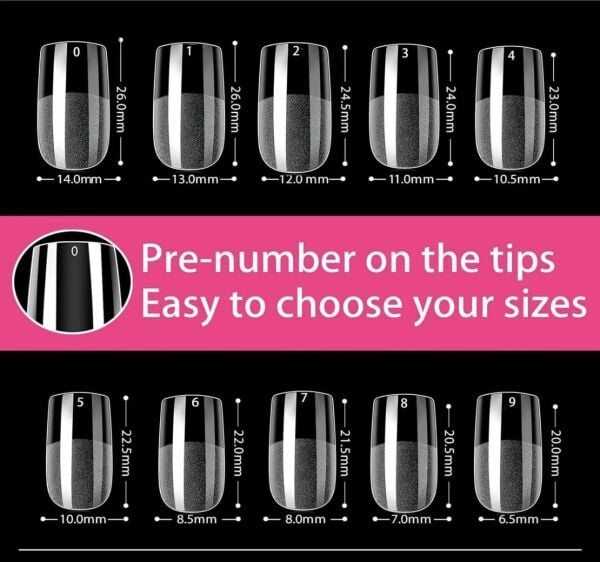 Viola Beauty Soft Jel Tips Medium Kare 550 adet