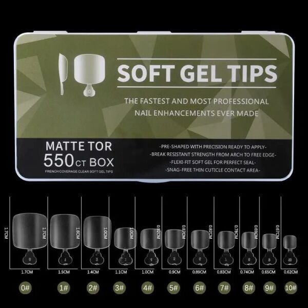 Viola Beauty Soft Jel Tips Matte Tor 550 adet