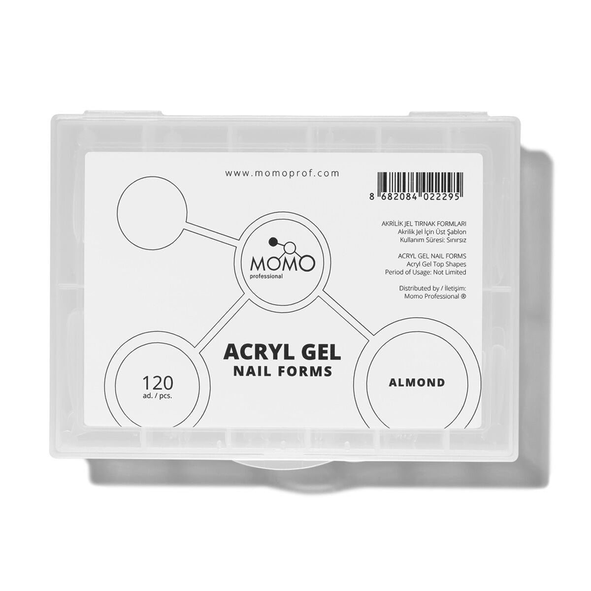 Momo Professional Protez Tırnak İçin Üst Form, Almond, 120 Adet