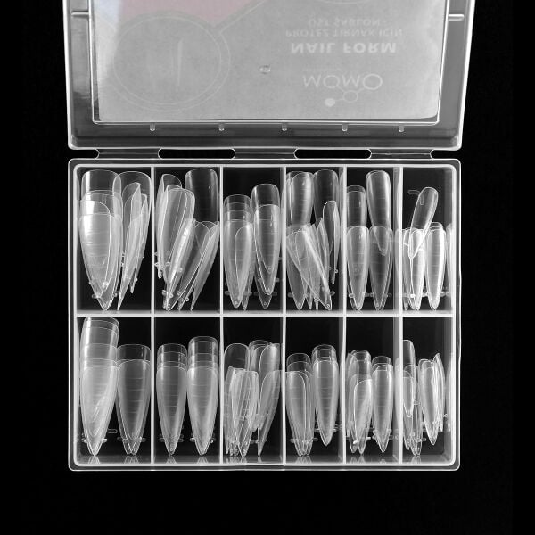 Momo Professional Protez Tırnak İçin Üst Form, Stiletto Long, 120 Adet
