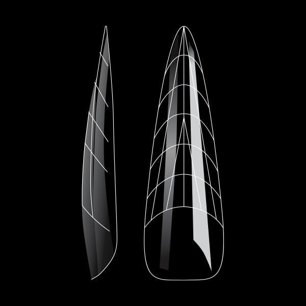 Momo Professional Protez Tırnak İçin Üst Form, Stiletto Long, 120 Adet