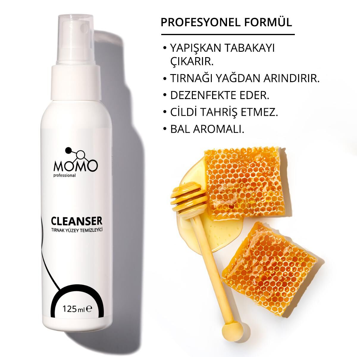 Momo Professional Cleanser, Tırnak Yüzey Temizleyici, 125 ml