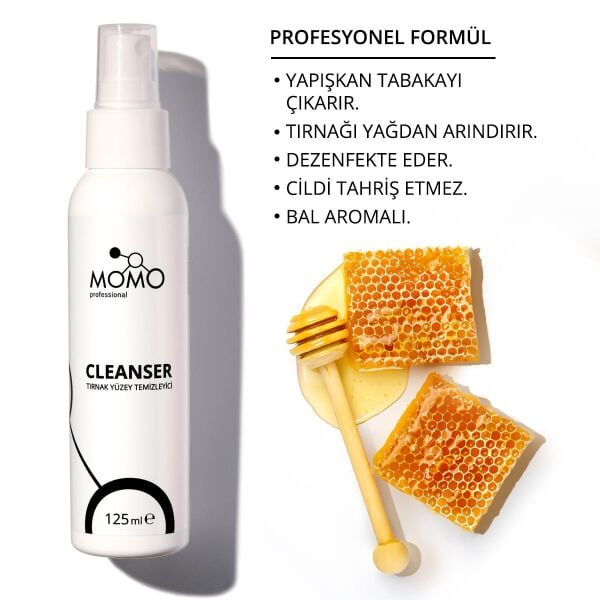 Momo Professional Cleanser, Tırnak Yüzey Temizleyici, 125 ml