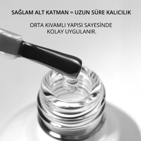 Momo Professional Base Coat Kalıcı Oje İçin, 9 ml