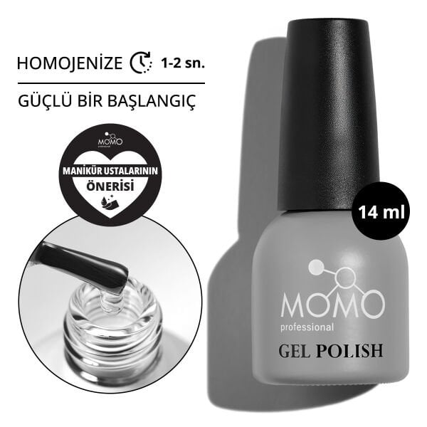 Momo Professional Base Coat Kalıcı Oje İçin, 14 ml