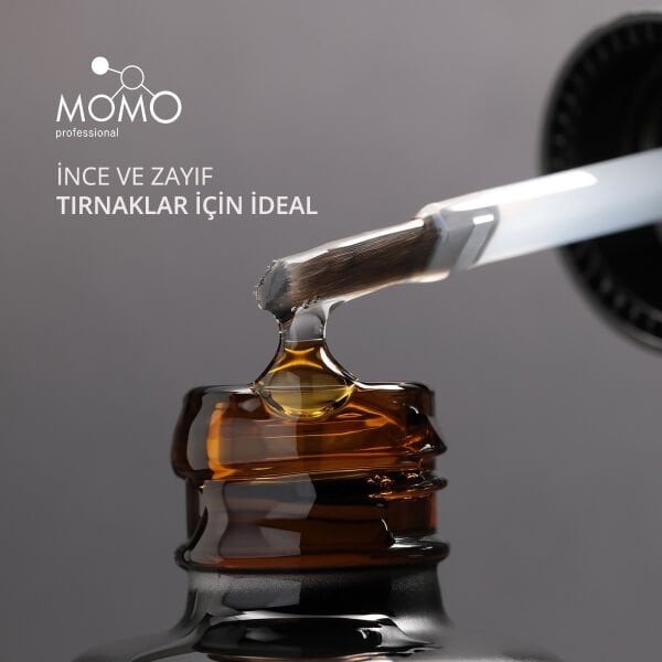 Momo Professional Kalıcı Oje İçin Rubber Base Coat, Nano Fırçalı, 20 ml