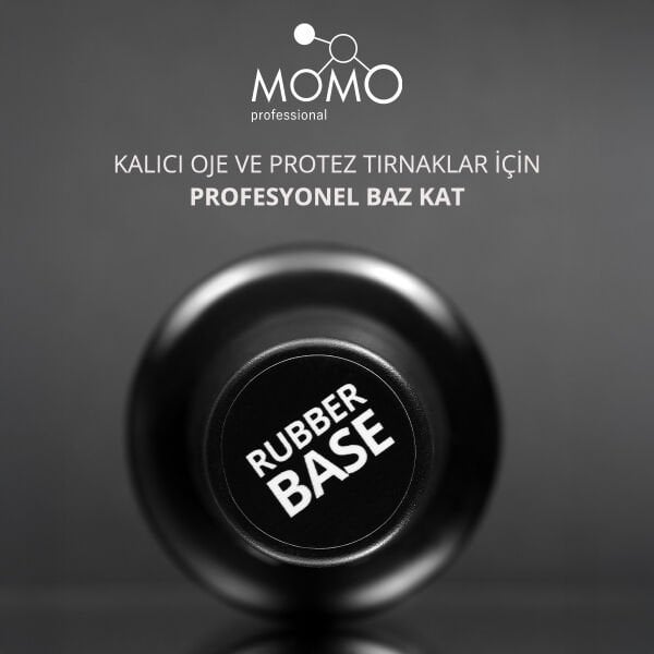 Momo Professional Kalıcı Oje İçin Rubber Base Coat, Nano Fırçalı, 20 ml