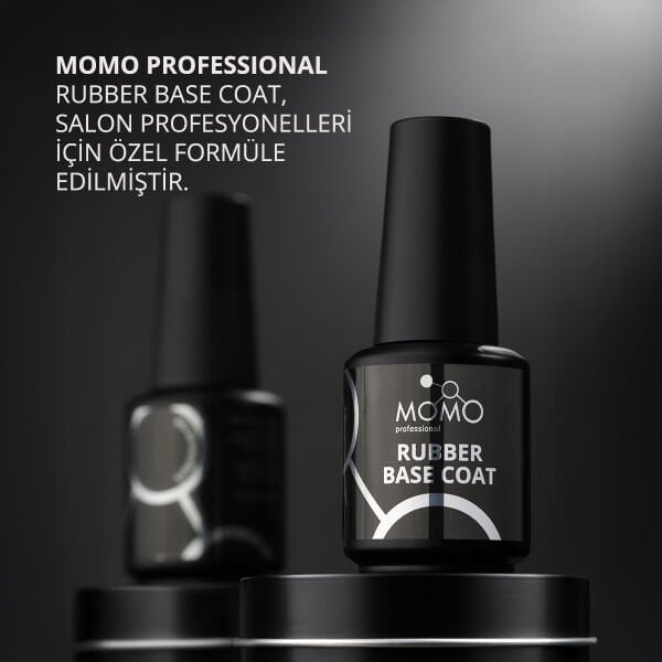 Momo Professional Kalıcı Oje İçin Rubber Base Coat, Nano Fırçalı, 20 ml