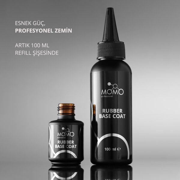 Momo Professional Kalıcı Oje İçin Rubber Base Coat 100 ml – REFILL ŞİŞE