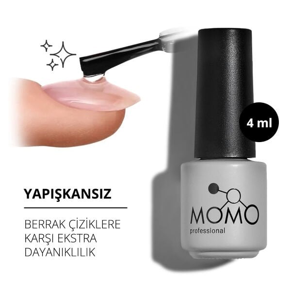 Momo Professional Liquid Glass Top Coat, 4 ml