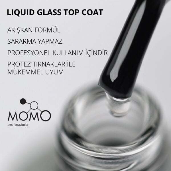 Momo Professional Liquid Glass Top Coat, 4 ml