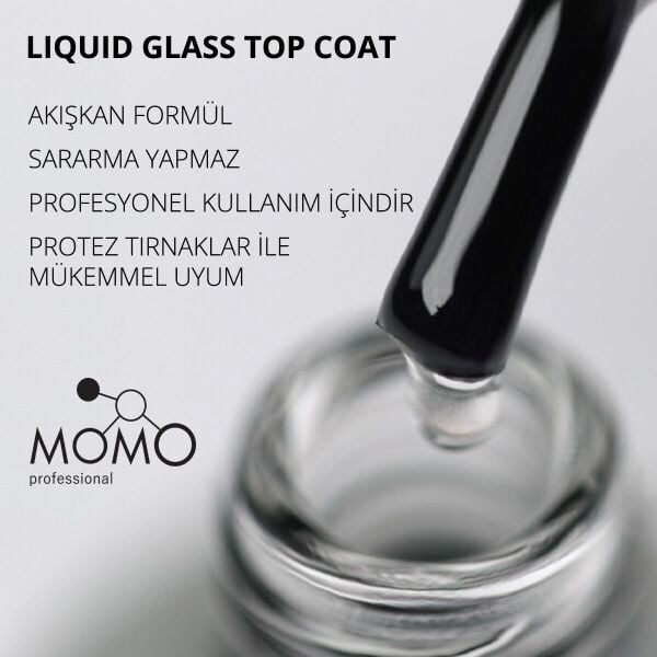 Momo Professional Liquid Glass Top Coat, 9 ml